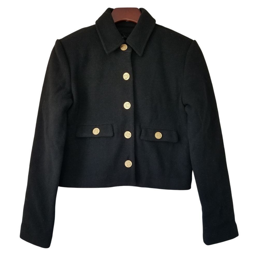 J. Crew Cropped Lady Jacket womens Size XXS Black NWT‎ $148 CF045